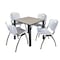 Kee Kee Square Table & Chair Set, Wood, Metal, Plastic Top, Maple TB3030PLBPBK47GY - alternate 1